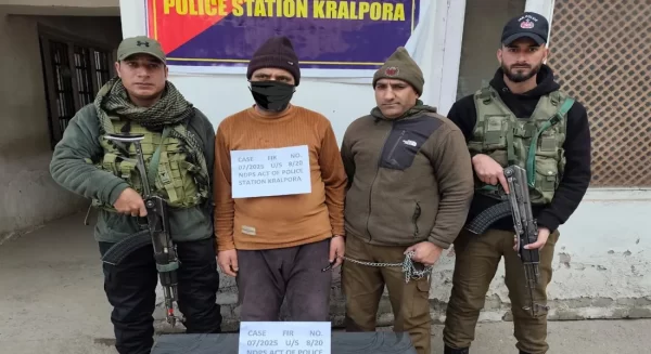 Kupwara Police Apprehends Drug Peddler, Recovers Contraband Substance