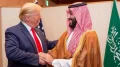 President Trump, pictured here in 2019, is due to meet Saudi Crown Prince Mohammed bin Salman on Tuesday