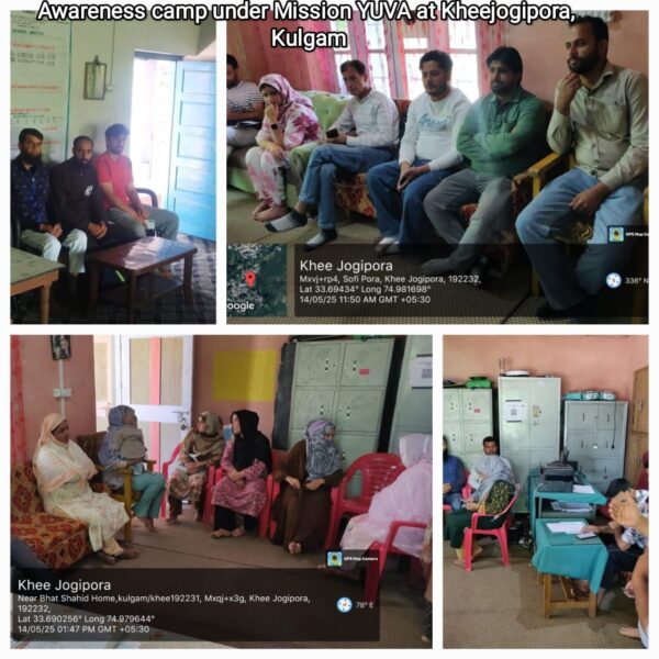 Awareness/ Enrollment Drive under Mission YUVA conducted at Kulgam