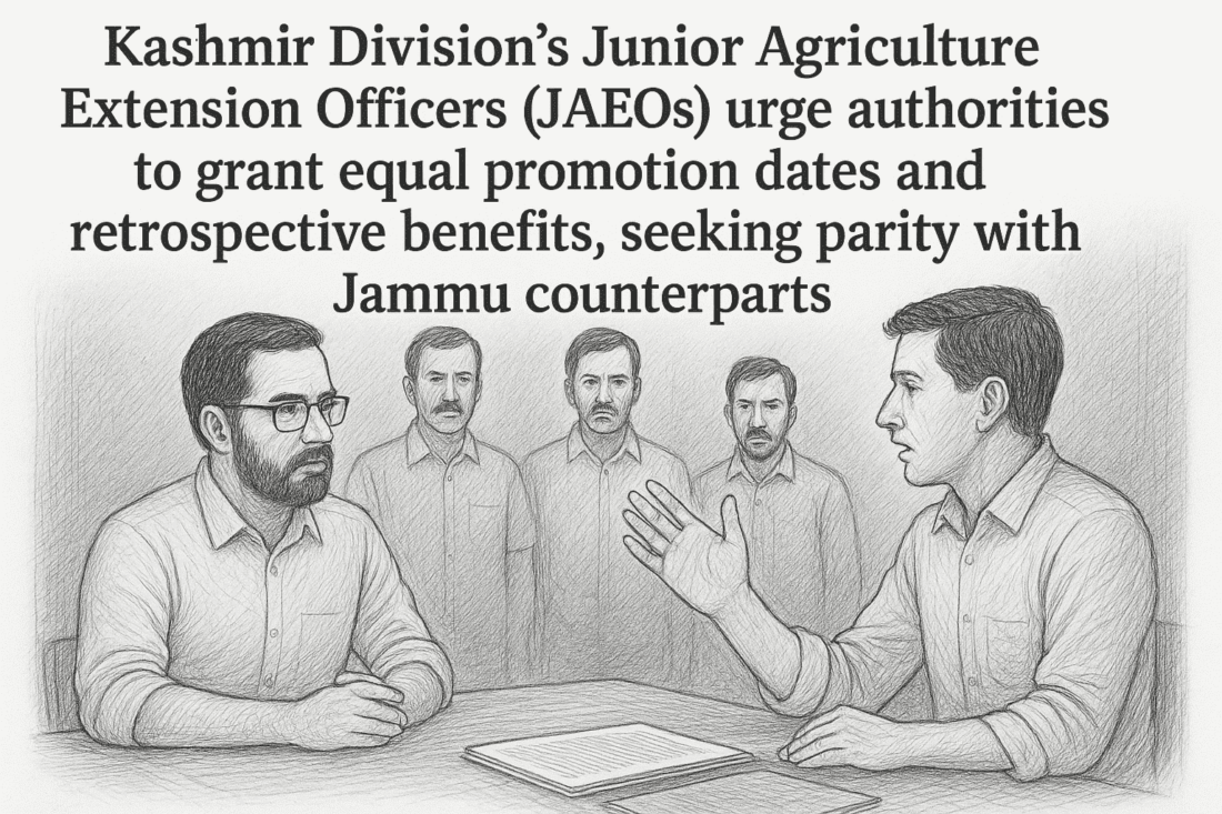 Kashmir JAEOs Demand Equal Promotion Dates with Jammu Division
