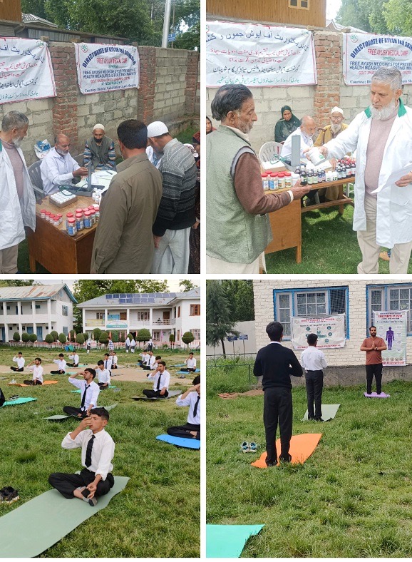 Medical camp, Yoga sessions organised at Keegam, Kapran of Shopian