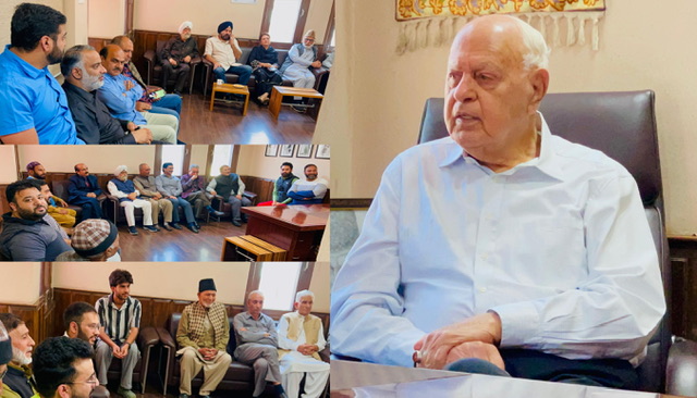 Dr. Farooq Abdullah calls for empowering youth with more significant roles within party: Interacts with party functionaries at party headquarters Nawa-e-Subha