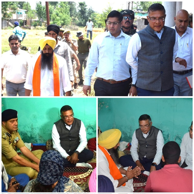 Shailendra Kumar visits Poonch, meets victims of cross border shelling