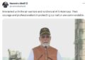 Prime Minister Shri Narendra Modi interacts with the brave air warriors and soldiers