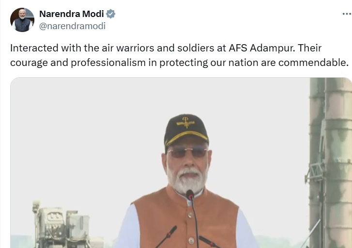 Prime Minister Shri Narendra Modi interacts with the brave air warriors and soldiers Prime Minister Shri Narendra Modi interacts with the brave air warriors and soldiers