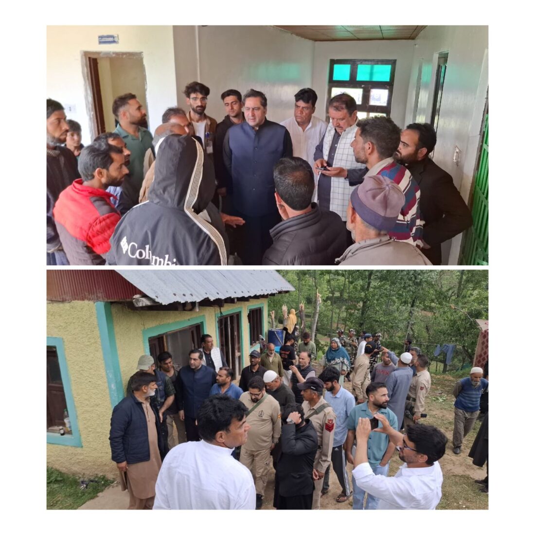 Sajad Lone Visits Shelling-Hit Kupwara Villages, Demands Compensation and Community Bunkers sajjad lone