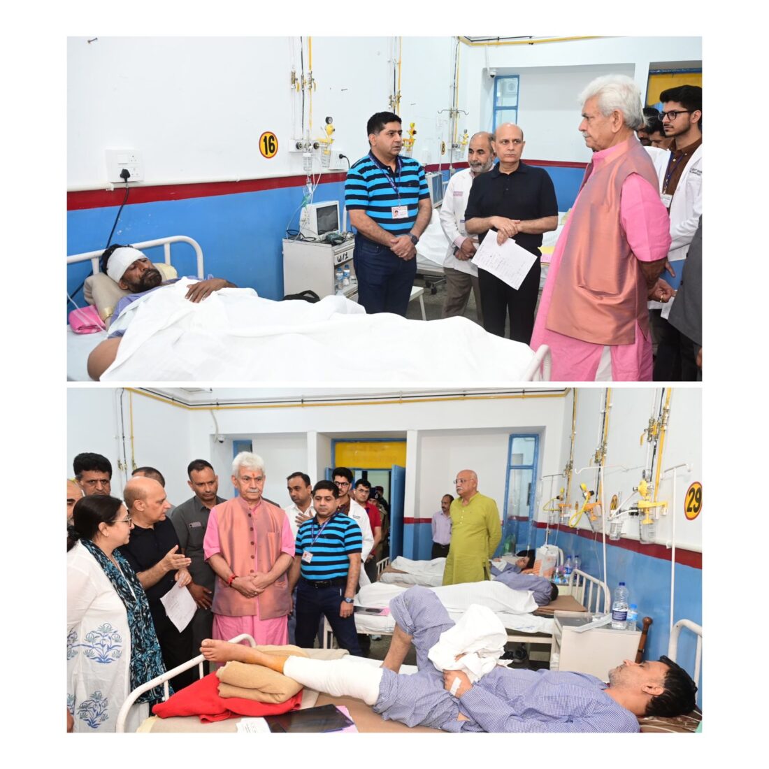 LG Manoj Sinha Visits GMC Jammu, Meets Civilians Injured in Pakistan Shelling LG Manoj Sinha visits GMC Jammu to meet civilians injured in Pakistani shelling across Jammu, Rajouri, and Poonch. Assures best medical care and support.