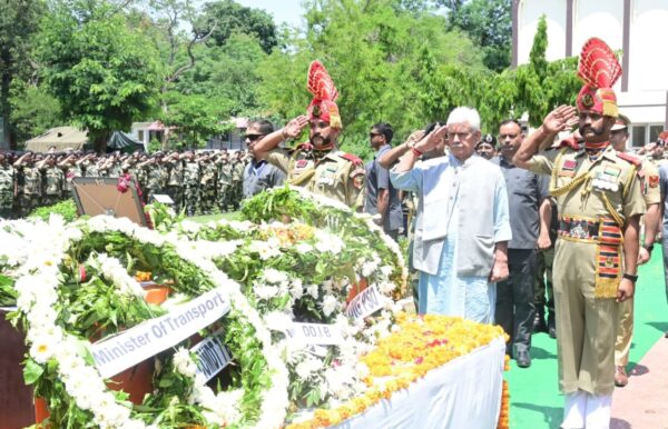 LG Manoj Sinha Pays Tribute to BSF Constable Deepak Chingakham Martyred in RS Pura Firing