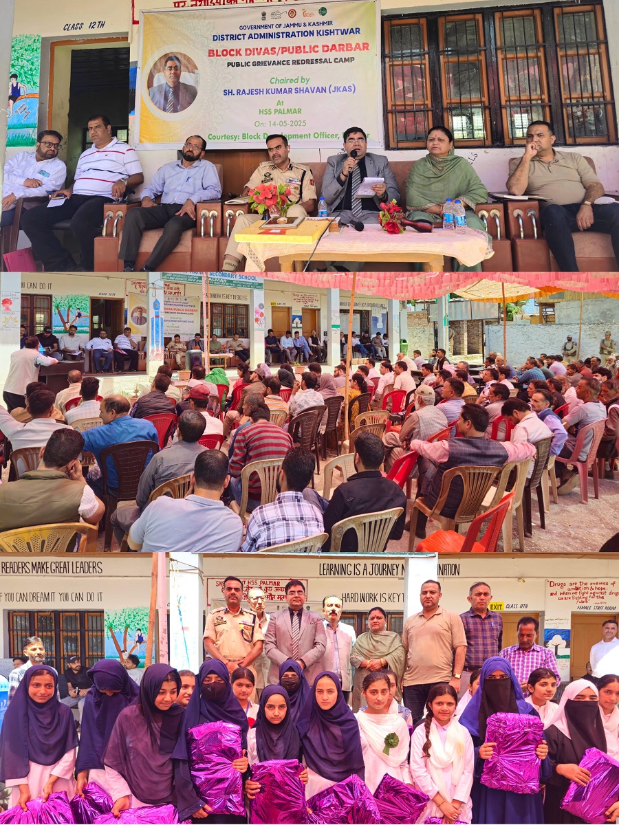 DC Kishtwar Holds Public Outreach Camp at Palmar, Promises Swift Action on Civic Issues dc kishtawar