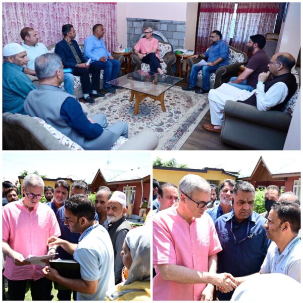 CM Omar Abdullah Engages with Public Delegations at Raabita Office in Srinagar: ‘Government committed to resolving public issues sincerely and swiftly,’ says CM