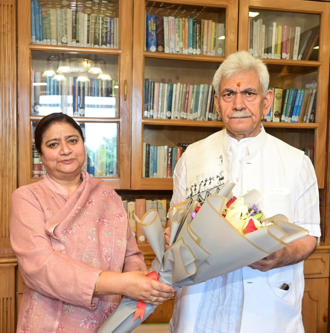 KU Vice Chancellor Meets LG Manoj Sinha, Expresses Gratitude for Support Behind NAAC A++ Recognition.